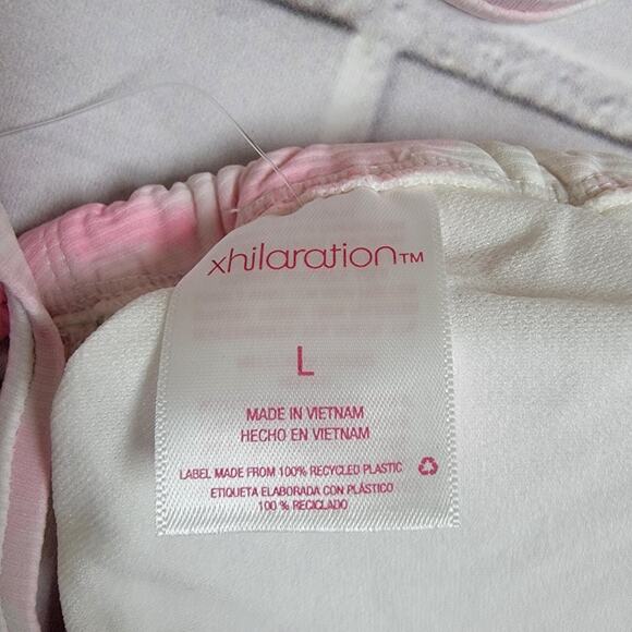 Xhilaration Junior's Ribbed Apron Front Bralette Bikini Pink Size L (8-10) - Picture 5 of 7
